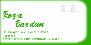 roza bardun business card